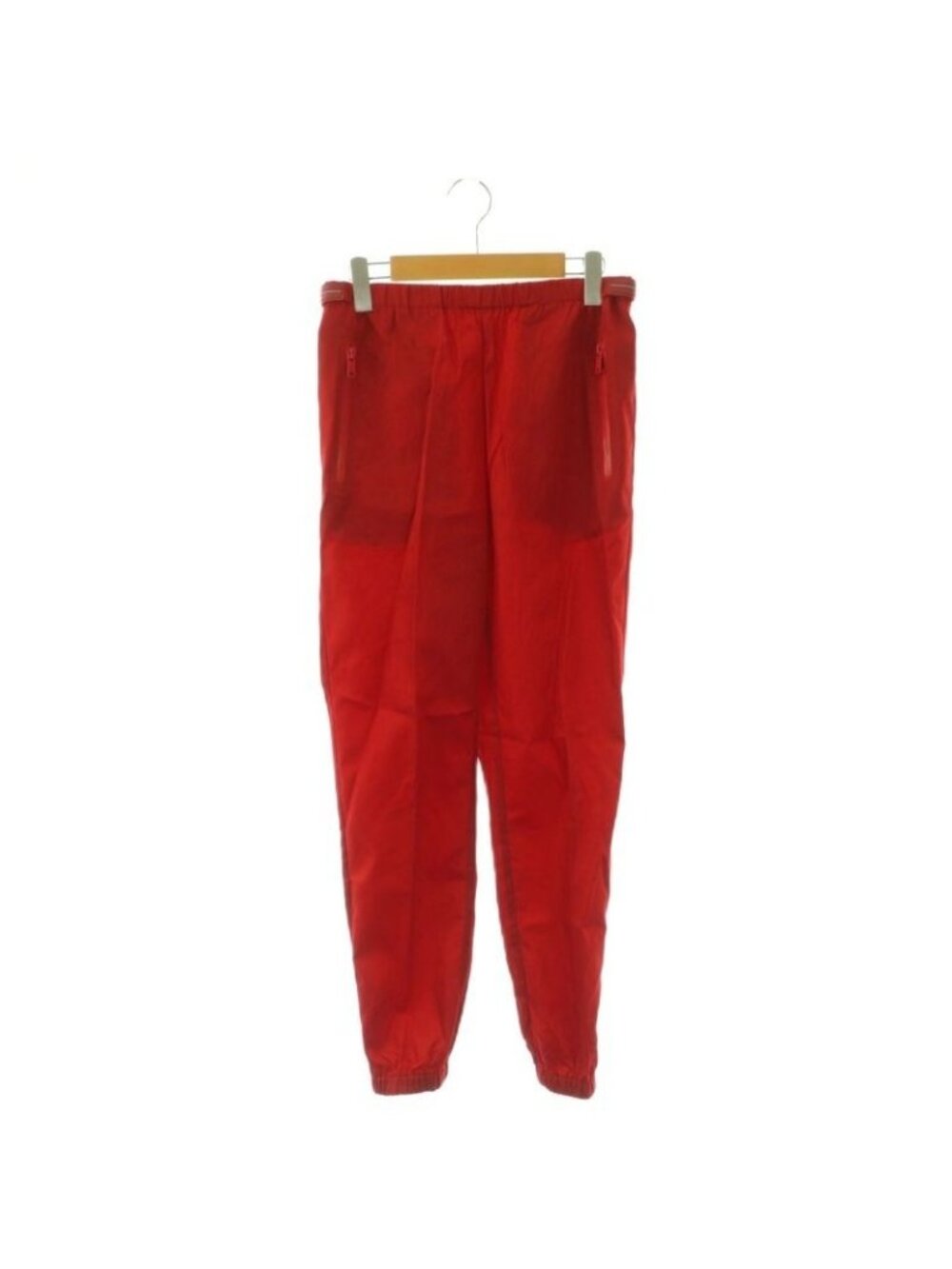 Prada 22 H745 Side Rubber Logo Nylon Pants Joga 38 S Red ES OS SH